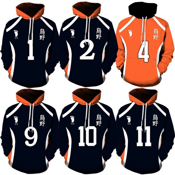 Anime Haikyuu Hoodie Cosplay Costume Hinata Shoyo Casual Hooded