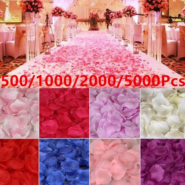 1000/2000/5000PCS Artificial Flowers Fake Silk Rose Petals Wedding Party Decor 