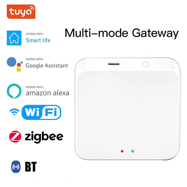 Tuya ZigBee WiFi BT Mesh Hub Smart Multi-mode Gateway Work with Tuya Smart  Life App Voice Control Via Alexa Google Home Smart Home Linkage