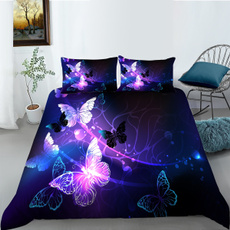 butterfly, beddingpillow, purple, bedcoverset