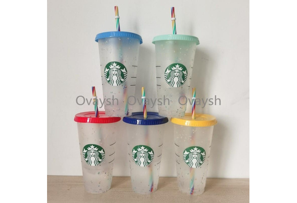 Starbucks Mermaid Goddess 24oz/710ml Plastic Tumbler Lid Reusable Clear  Drinking Flat Bottom Pillar Shape Straw Mugs Color Changing Flash Cups From  Dhangel_2021, $1.74