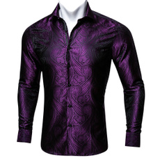purpleshirtformen, Morado, Moda, purplesilkshirt