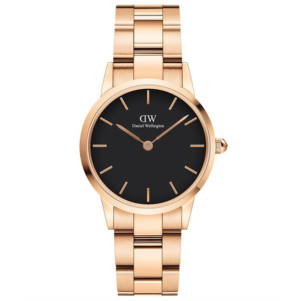 Daniel Wellington DW00600214 Iconic Link 28 Rose Gold Black Ladies Watch