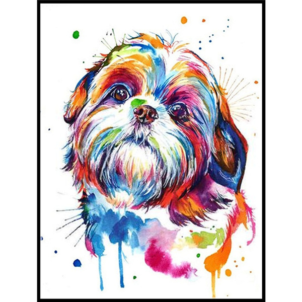 5d Diamond Painting Kits Full Dog Diamond Art Mosaic Animal Embroidery