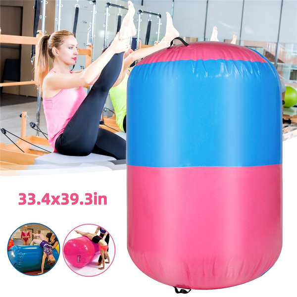 Inflatable PVC Gymnastics Gym Air Mat Tumble Roller Cylinder Children ...