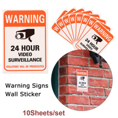 warningsign, surveillancewarningsign, videocameralabel, warningsticker