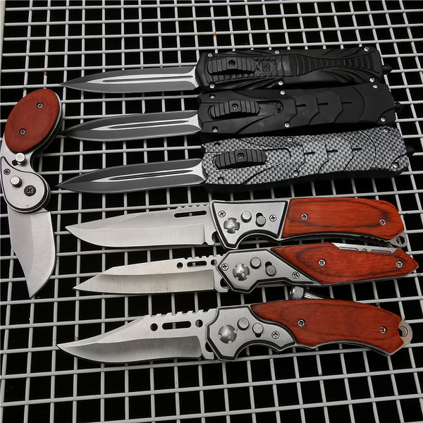 Tactical stiletto fast action in & out, Pocket Knife Collect knives Tactical Knife Spring Assist