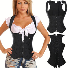 corset top, red and black corset top, Plus Size, Lace