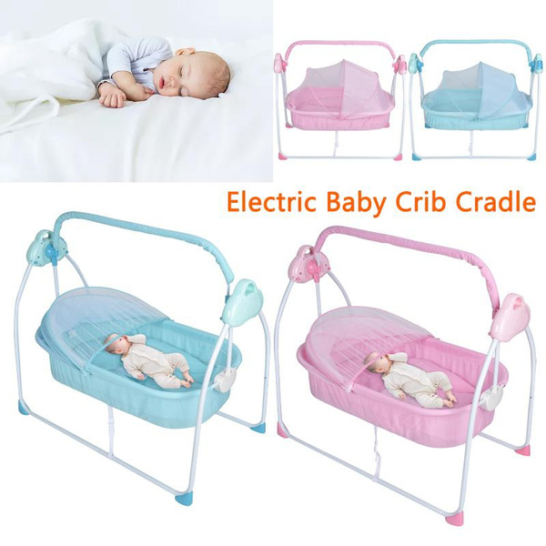 Electric Baby Swing Infant Bed Cot Crib Rocking Basket