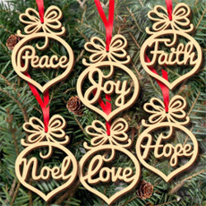 Christmas, hangwindow, Wooden, Ornament