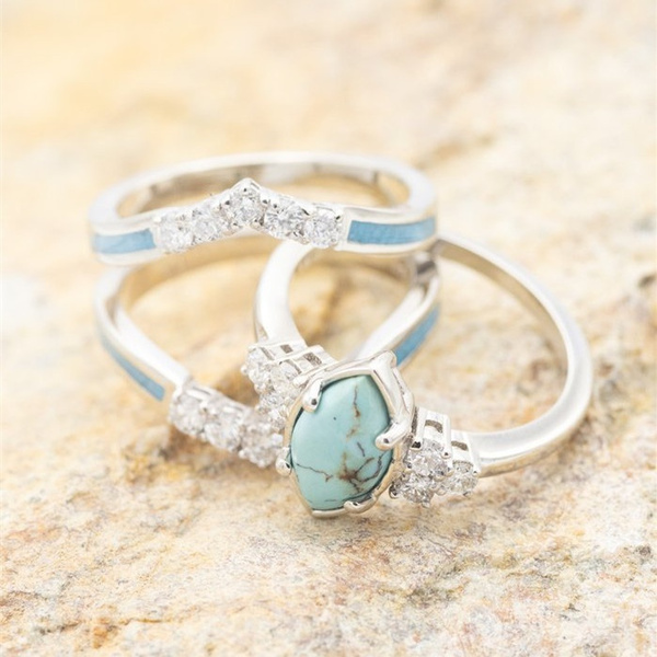 turquoise diamond promise ring