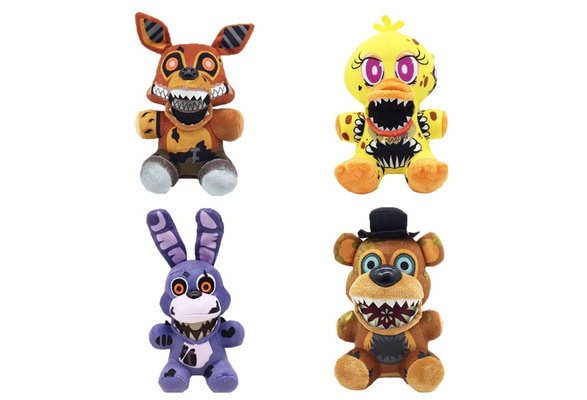 18cm Five Nights At Freddy's 4 FNAF Plush Toys Freddy Bear Foxy Chica  Bonnie Plush Stuffed Toys Doll for Kids Gifts