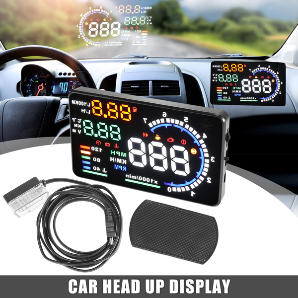 Car Head Up Display 5.5 OBDII HUD - Full Review & Install 