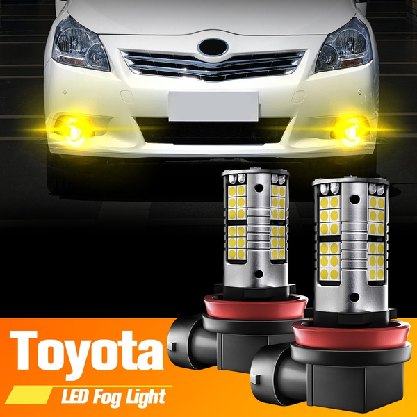 2pcs LED Fog Light Blub H8 H11 H16 Lamp Canbus For Toyota Auris Avensis