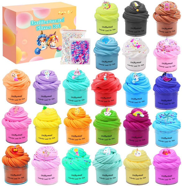 24 Packs Mini Butter Slime, with Various Ocean Theme Trinkets, Party ...