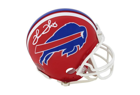 Schwartz Sports Memorabilia THOMIN325 Thurman Thomas Signed Buffalo Bills Throwback Riddell Speed Mini Helmet