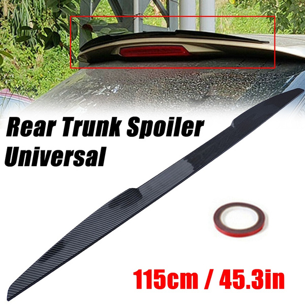 Universal Car Rear Trunk Roof Spoiler Lip Strip Bar Spoiler Rear Spoiler  Wing 115cm/45.3in Carbon Fiber / Black