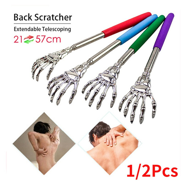 New Style 1/2Pcs Back Massager Back Scratcher Telescopic Stainless