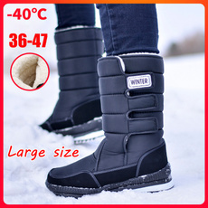 Plus Size, Winter, Waterproof, Boots