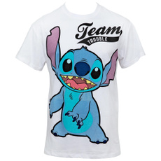T Shirts, lilostitch, white, Men