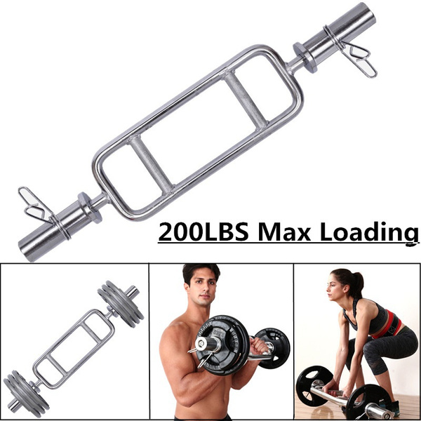 Barbell Chrome Tricep Hammer Curl Weight Bar Exercise Fitness Home 200 lb 