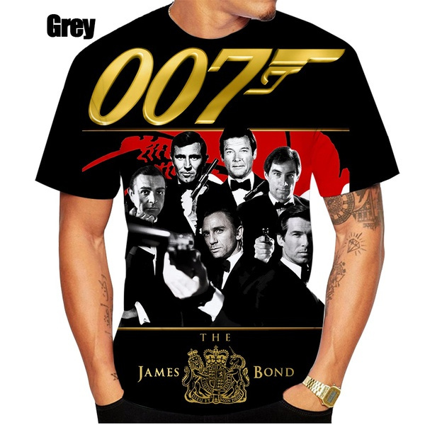 Summer Hot Sale James Bond 007 Men s women s Fashion 3D Printing T