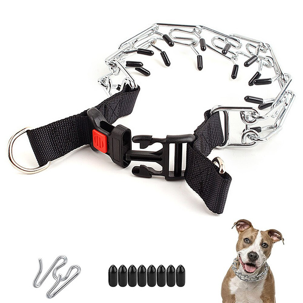 Pit Bull German Shepherd Training Metal Gear Choke Collar Professional ...