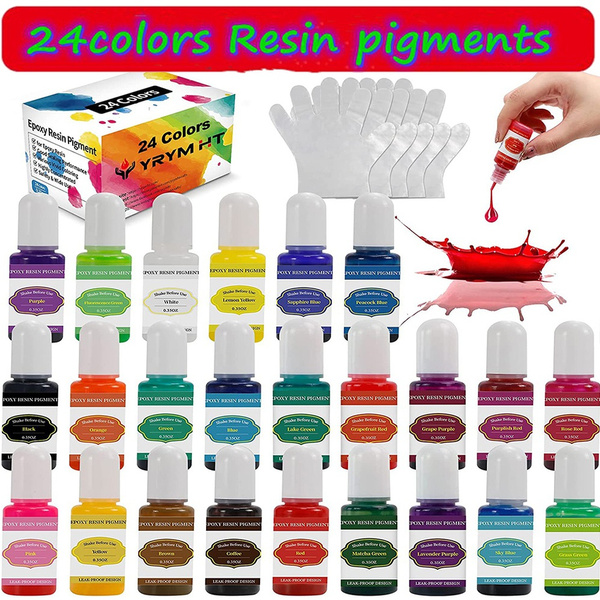 Epoxy Resin Pigment - 24 Colors Liquid Translucent Colorant Highly