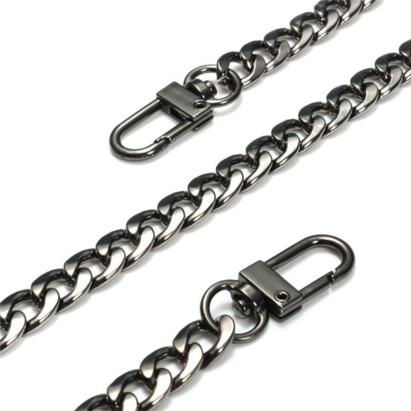 Chain Strap Black Metal Straps Handbag Wide Belt Shoulder