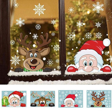 cute, Christmas, Glass, Stickers