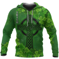 3D hoodies, Irish, Fashion, Casual Jackets