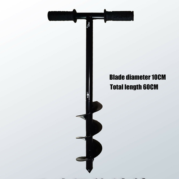 Manual Hand Earth Auger Fence Post Drill 60 * 10cm Soil Digger Hole