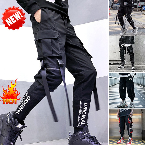 Mens Sweatpants Loose Baggy Work Cargo Pants Casual Fashion Hip Hop Trouser  | eBay