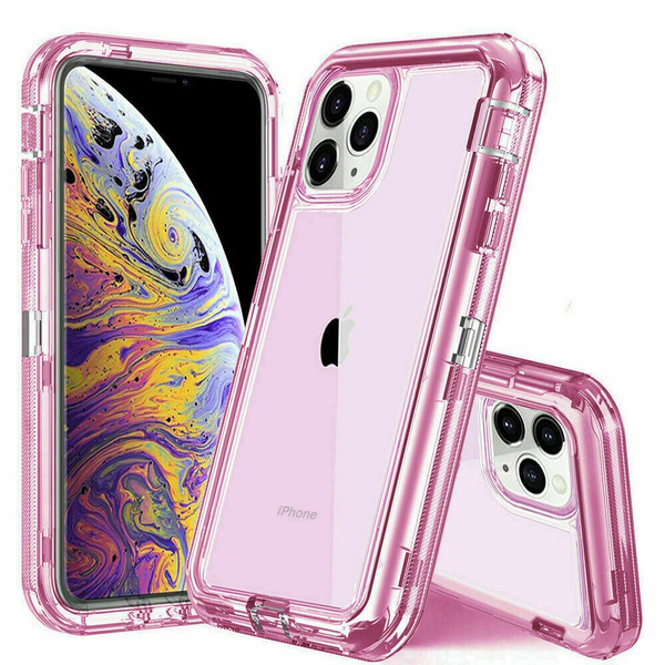 Shockproof Heavy Duty Bumper Mobile Phone Case, Pink/Clear –  CellularOutfitter