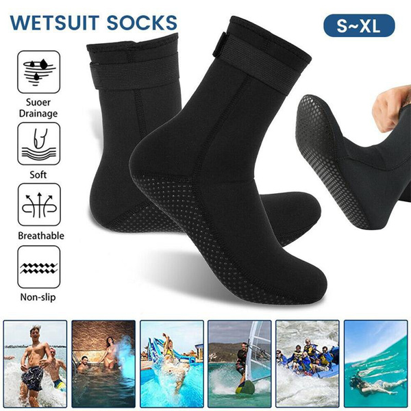 3mm Neoprene Watersport Socks Diving Surfing Swim Wetsuit Snorkeling Boots 