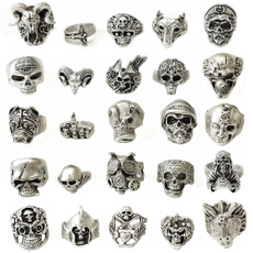 bohoring, Sterling, Goth, 925 silver rings