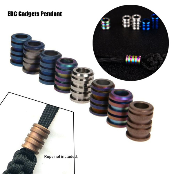 Pendant Knife Accessories, Titanium Paracord Beads