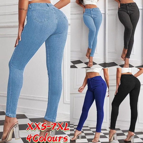 New Women Sexy Skinny Jeans Plus Size Women High-waisted Butt