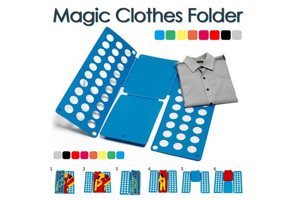 Clothes T-Shirt Folder Magic Folding Board Flip Fold Adult Laundry Organizer 