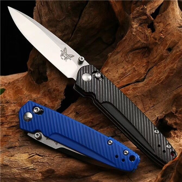 NEW Benchmade Folding Knife M390 Satin Plain Blade, Tactical Rescue Camping Survival Pocket