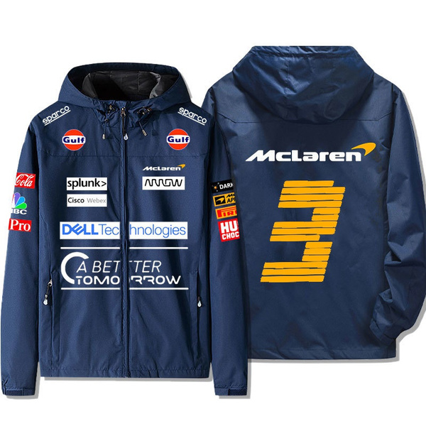 Mclaren Racer Daniel Ricciardo # 3 Coat Men's Windbreaker Waterproof ...