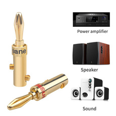 goldplated, Copper, bananaplug, speakerplug