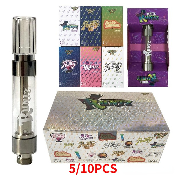 2/5/10 Packs Empty Runtz Carts Vape Cartridges 1.0ml Glass Tank 510 ...