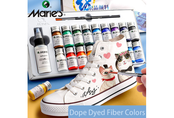 Profession 12/20/36 Colors Dope-Dyed Fiber Permanent Fabric Paint Set  20ml/Tube Textile Acrylic for Clothes Canvas Waterproof