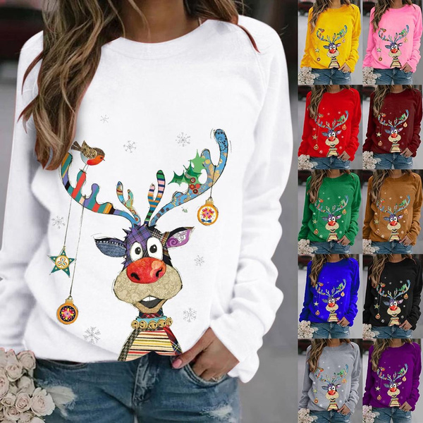 Christmas novelty jumpers womens Clearance