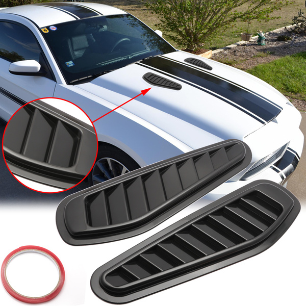 Universal Front Air Hood Vent Air Intake Scoop Bonnet Louvers Glossy ...