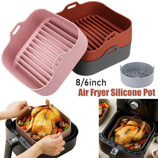 Air Fryer Silicone Pot 8 inch Air Fryer Oven Accessories Liners Replacement
