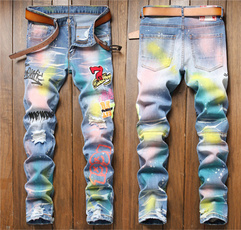 ファッション, Elastic, pants, slim