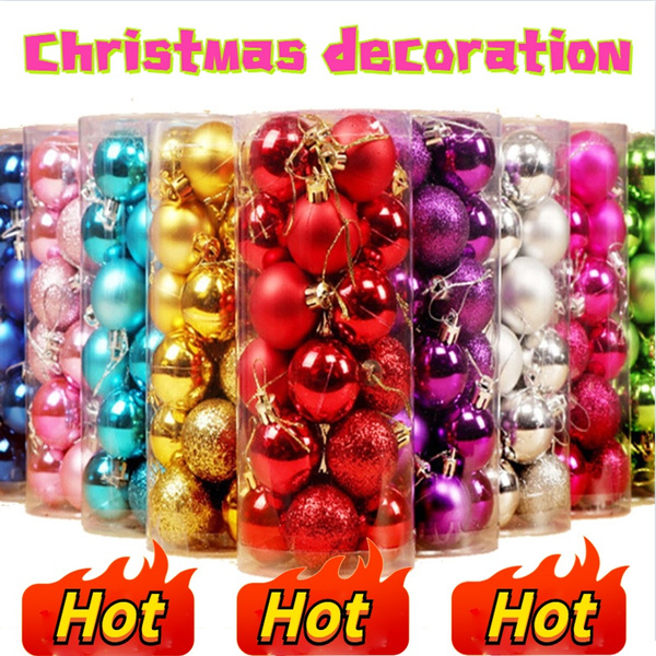30/40/60/80mm Christmas Tree Ball Christmas Bauble Hanging Party Ornament Decor 30/40/60/80mm Christmas Tree Ball Christmas Bauble Hanging Party Ornament Decor