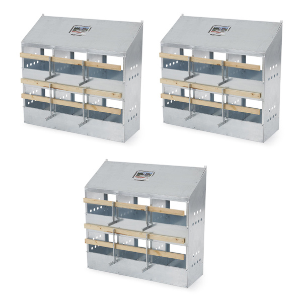 Brower 406B Galvanized Steel 6 Hole 30 Bird Nest Chicken Brooding Box ...